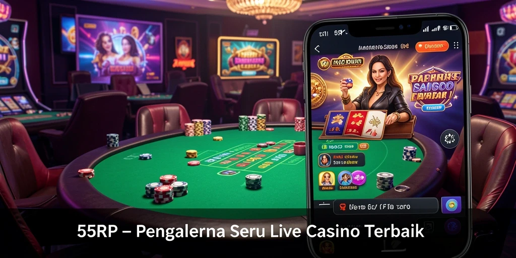 Screenshot menampilkan dealer profesional dalam permainan Live Casino.