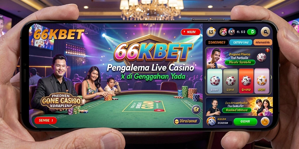 Tampilan gameplay Live Casino yang memukau di 66KBET.