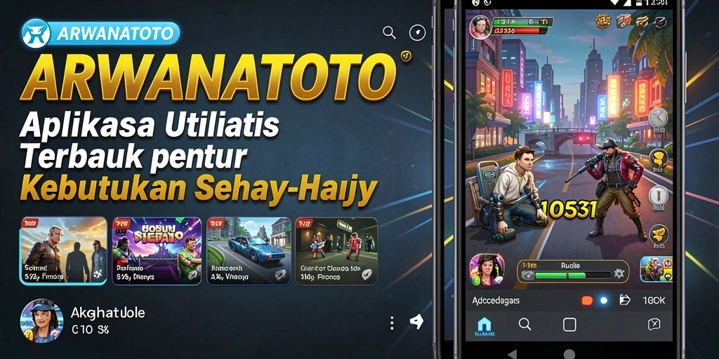 Tampilan utama ARWANATOTO dengan fitur-fitur utilitas terintegrasi.