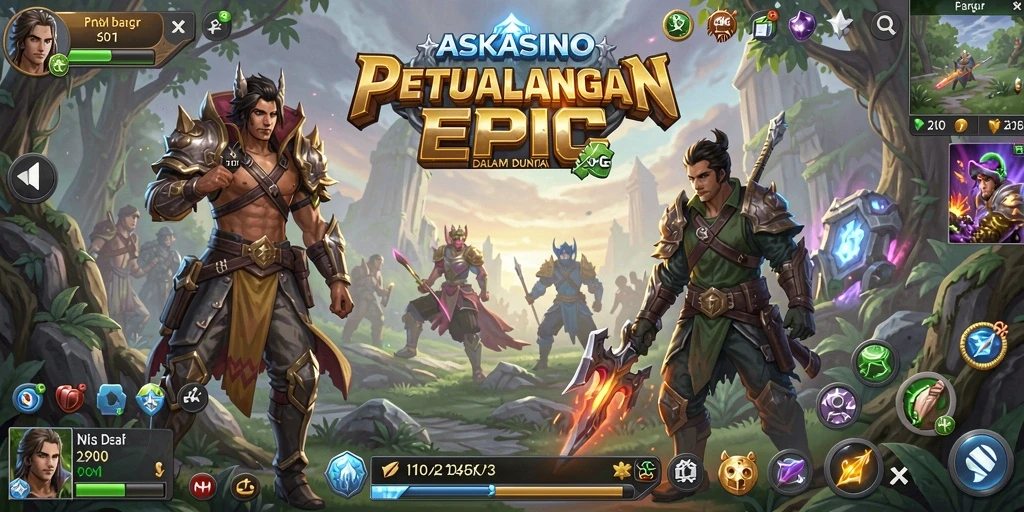 Tangkapan layar menunjukkan pertarungan epik dalam <strong>ASKASINO</strong>.