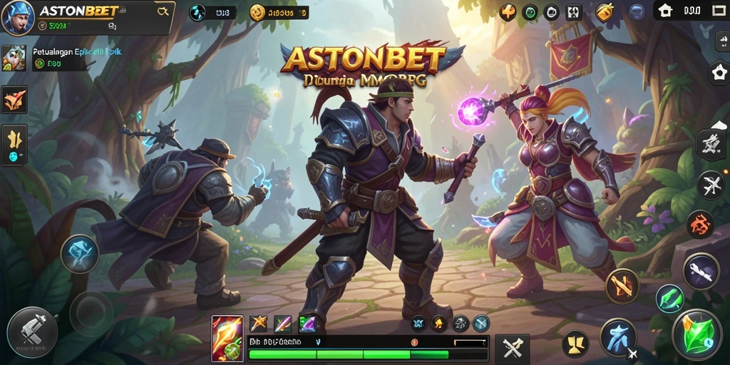 Tangkapan layar game ASTONBET yang menunjukkan pertempuran epik antar pemain.