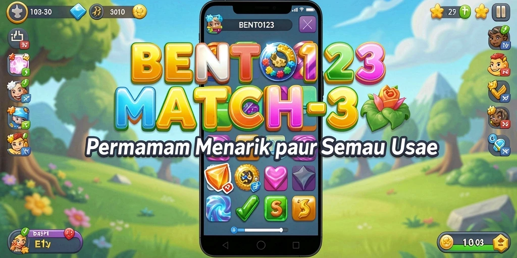 Gameplay BENTO123 menampilkan kombinasi objek yang menawan.