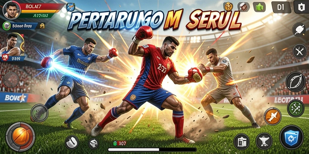 Tampilan gameplay BOLA07 yang seru dan mendebarkan.