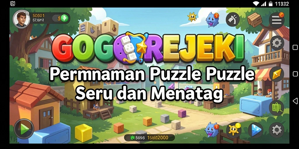 Screenshot GOGOREJEKI menampilkan gameplay puzzle yang menantang dan menarik.