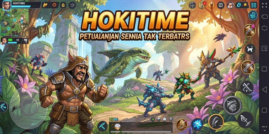 Screenshot gameplay HOKITIME menampilkan aksi mendebarkan dalam petualangan.