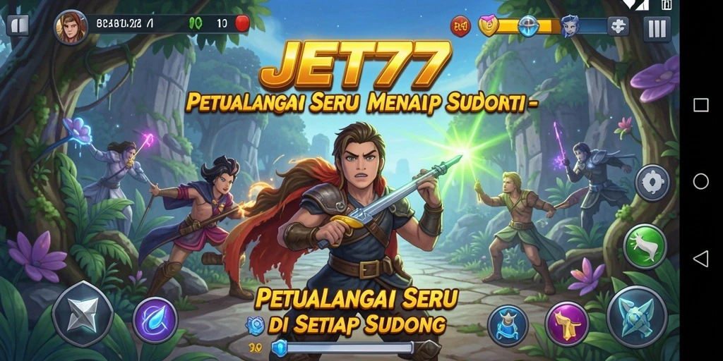 Tampilan gameplay seru di JET77 dengan tantangan petualangan.