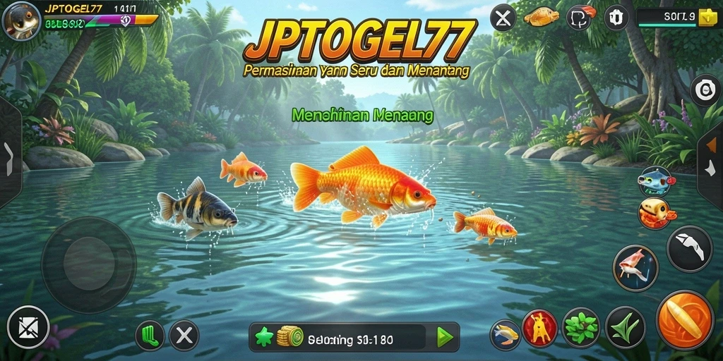 Screenshot gameplay JPTOGEL77 menampilkan pengalaman memancing yang seru dan realistis.