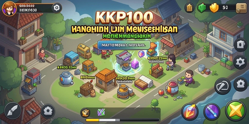 Tampilan gameplay KPK100 yang menarik dan penuh warna.