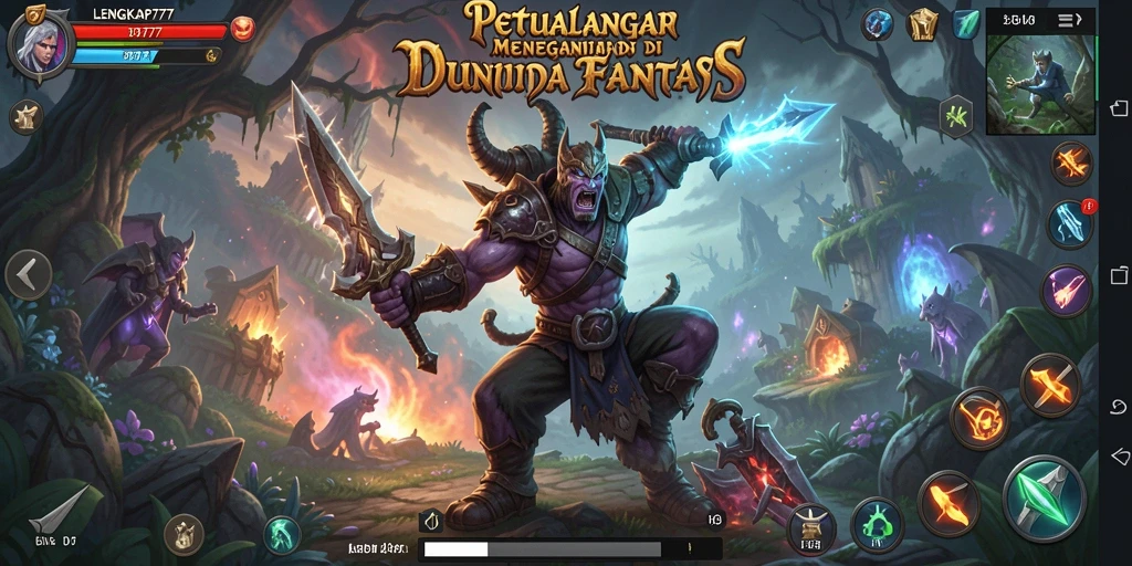 Tampilan gameplay menakjubkan dari petualangan dalam LENGKAP777.