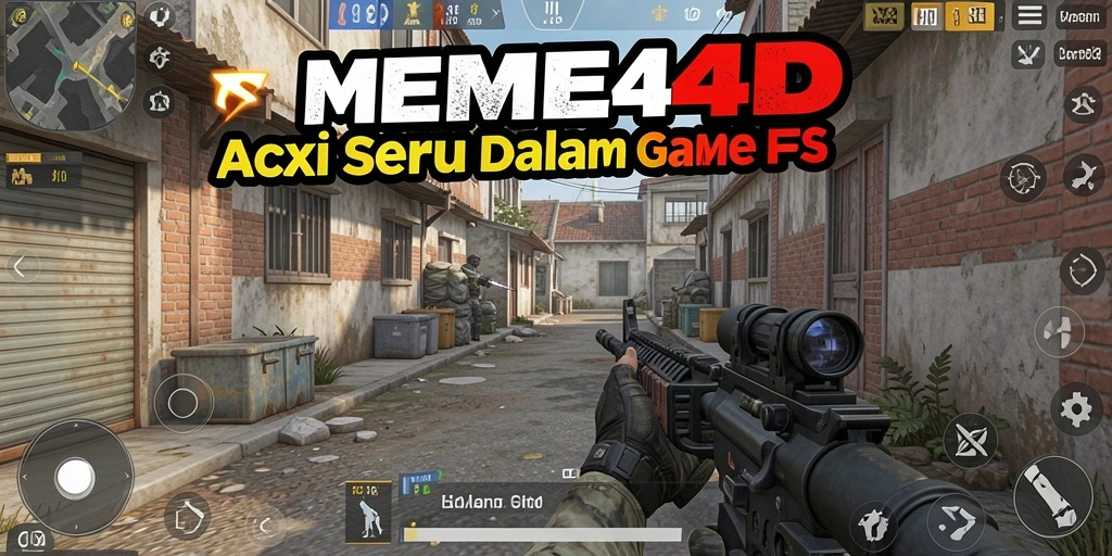Gambaran gameplay seru dalam <strong>MEME4D</strong> saat bertempur di peta yang menantang.