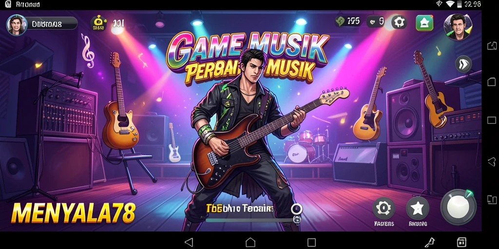 Tampilan gameplay seru dalam MENYALA78 dengan berbagai lagu.