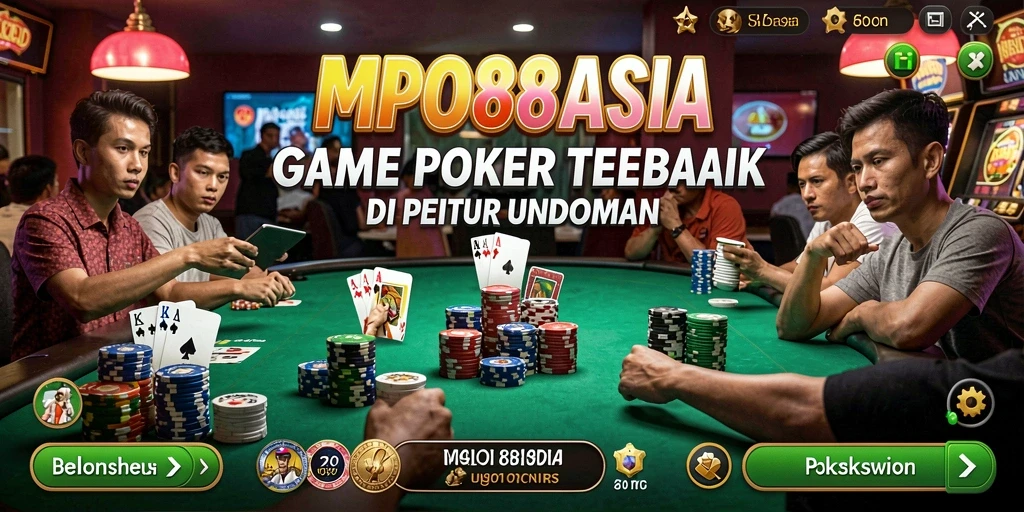 Tampilan gameplay Poker yang mengasyikkan di MPO88ASIA.