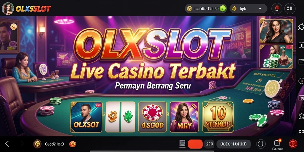 Tampilan gameplay Live Casino yang seru dan interaktif di OLXSLOT.