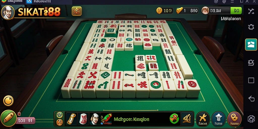 Tampilan gameplay Mahjong yang menarik di SIKAT88.