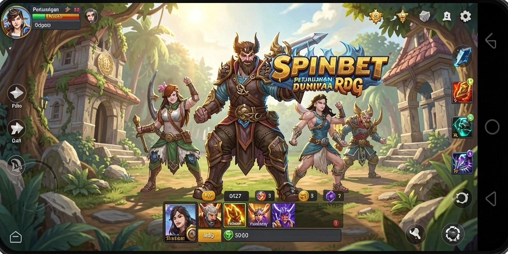 Tampilan gameplay SPINBET yang memukau dalam aksi RPG.