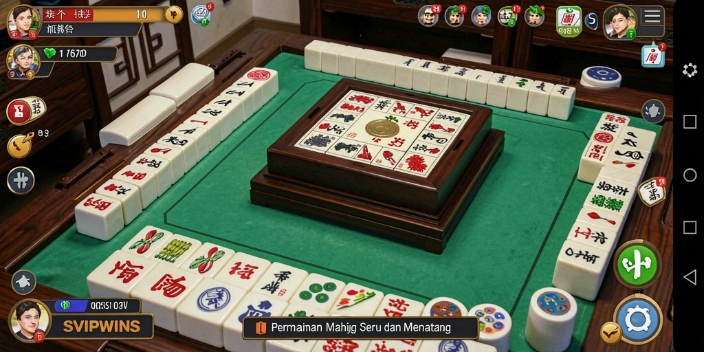 Tampilan gameplay SVIPWINS dengan desain Mahjong yang menarik.