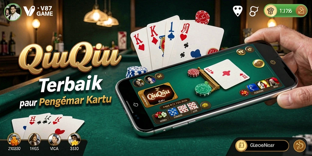 Tampilan gameplay seru QiuQiu di V87.
